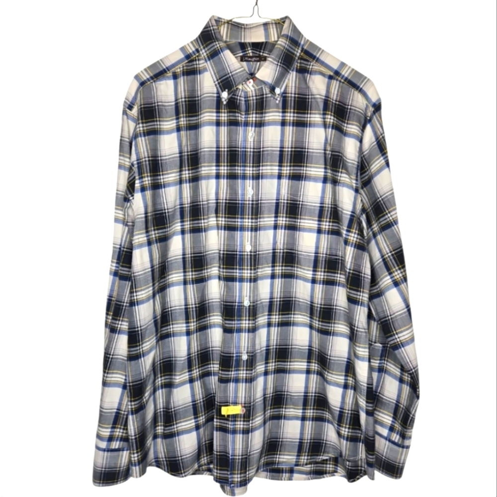 J McLaughlin Men's Dobson Long Sleeve Button Front Shirt Size M